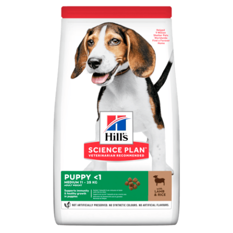 Hill's Science Plan Dog Medium Puppy Healty Development Lamb&Rice 2.5 Kg