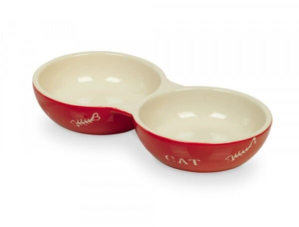Seramik Mama Kabı İkili 22 cm x 11,5 cm x 3.5 cm x2 130 Ml