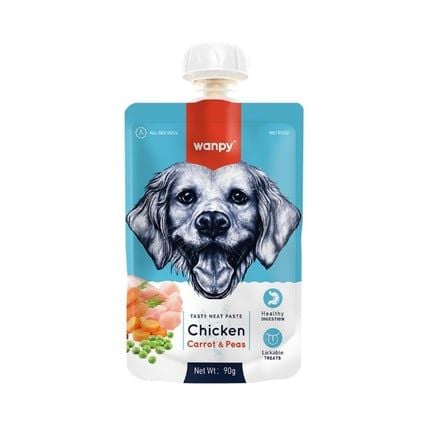WANPY KÖPEK TAZE TAVUKLU&HAVUÇLU ET EZMESİ 90GR