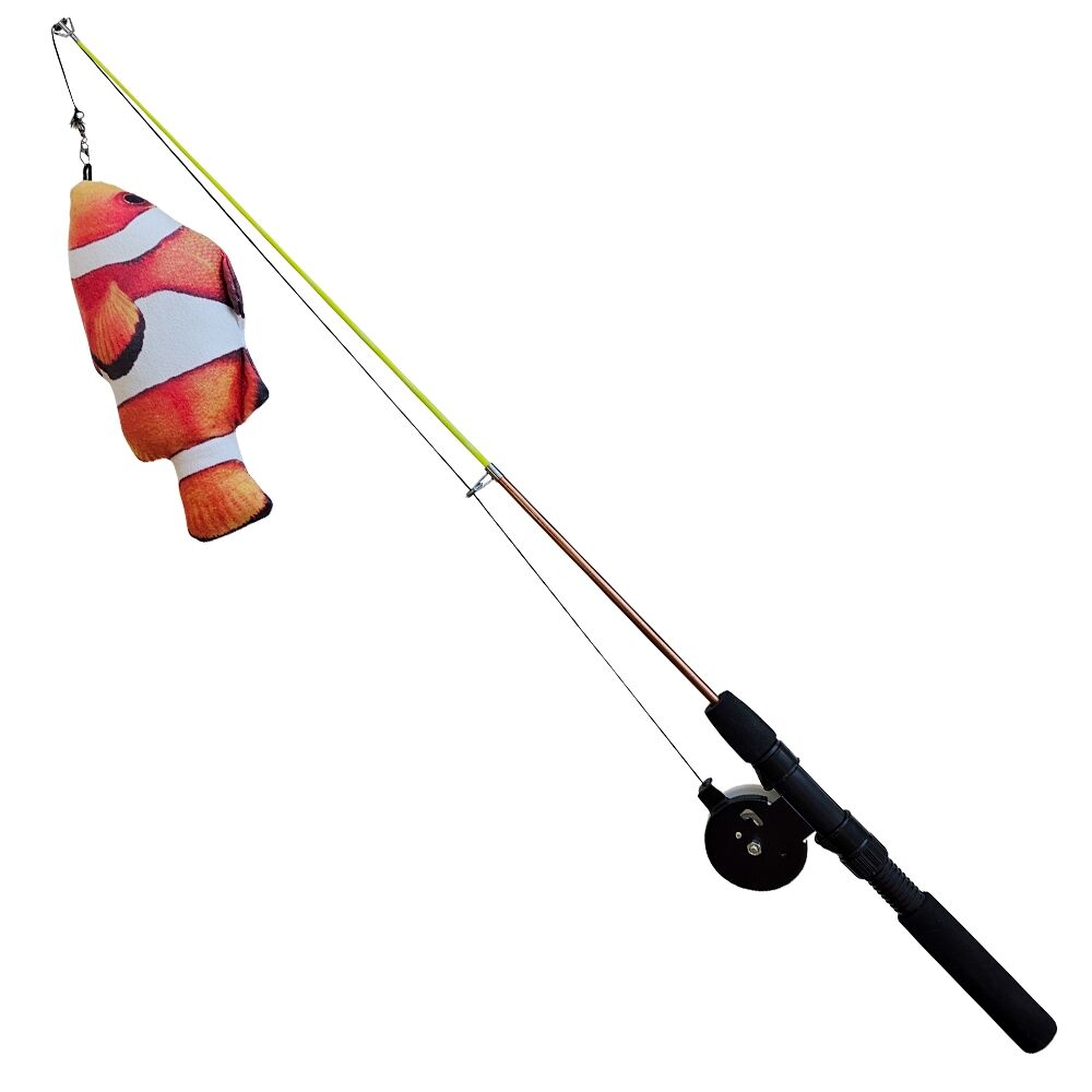 Peluş Balıklı Makaralı Olta 71 Cm
