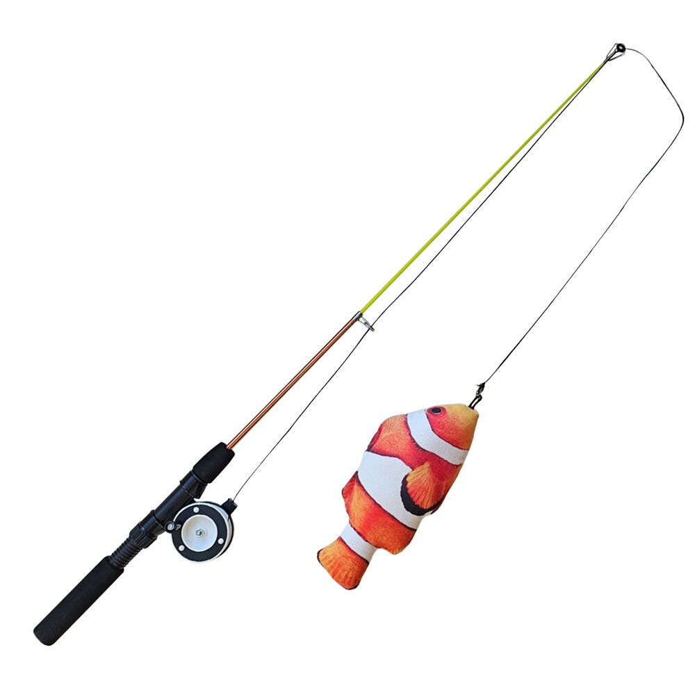 Peluş Balıklı Makaralı Olta 71 Cm