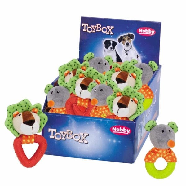 TPR halkalı Peluş Aslan Veya Fare 12-15  Cm