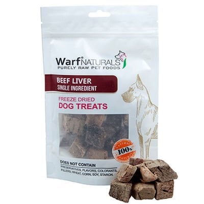 Warf Naturals Biftek (Dana) Ciğeri Kurutulmuş Köpek Ödülü 40 Gr
