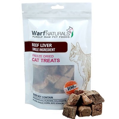 Warf Naturals Biftek (Dana) Ciğeri Kurutulmuş Kedi Ödülü 40 Gr