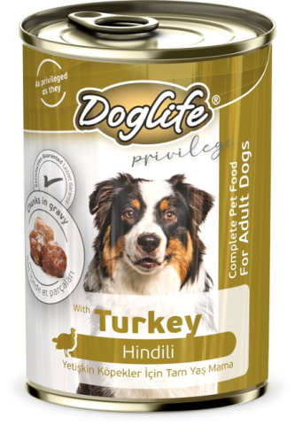 DogLife Hindi Etli Köpek Konservesi 400 Gr