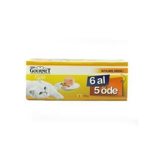 Gourmet Gold Kıyılmış Hindi Etli Kedi Konserve 85 Gr 6 Al 5 Öde