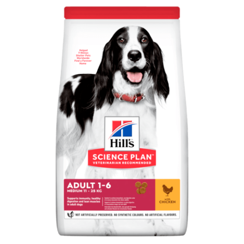 Hill's Science Plan Dog Adult 1-6 Advance Fitness Medium Breed Chicken 2,5 Kg