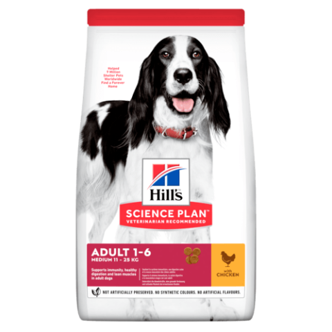 Hill's Science Plan Dog Adult 1-6 Advance Fitness Medium Chicken 14 Kg