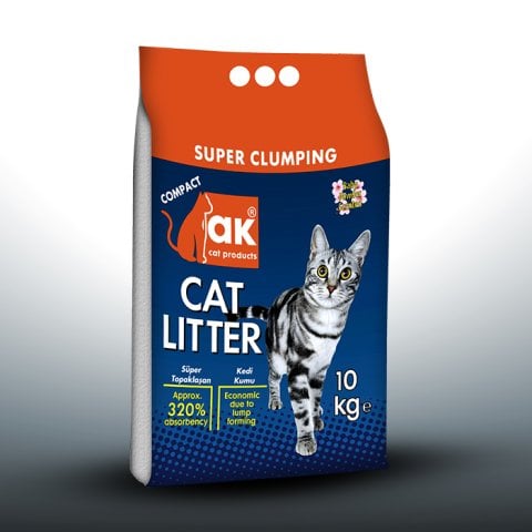 Ak Cat Compact Kedi Kumu İnce Taneli 10 Kg LAVANTA