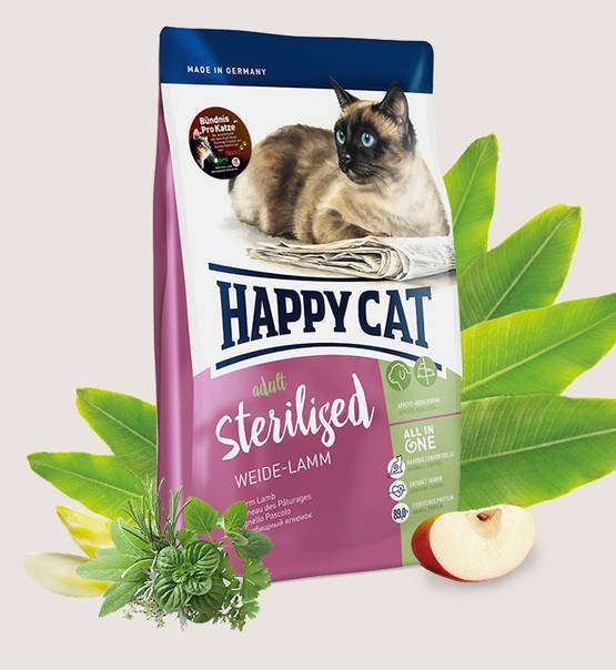 HAPPY CAT STERILISSED WEIDE LAMM 10 KG