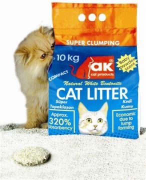 Ak Cat Standart Kalın Taneli Kedi Kumu 10 Kg