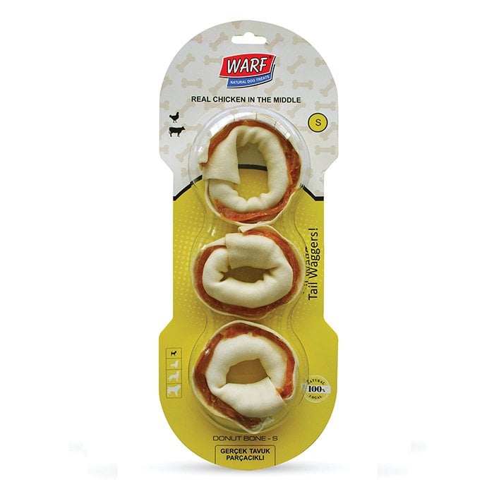 WARF TAVUKLU SİMİT KEMİK 3''LÜ 8 Cm 6069