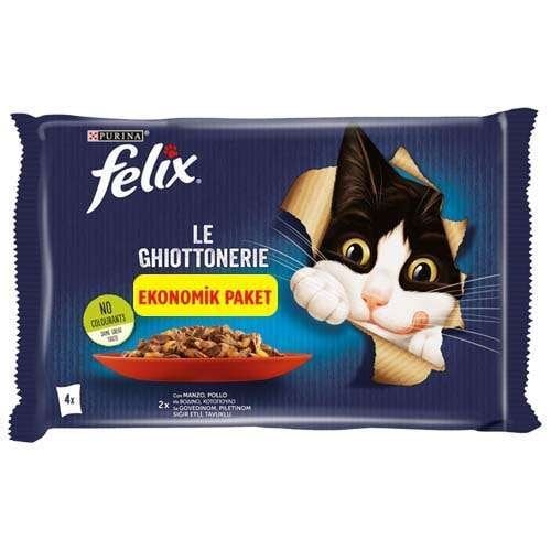 FELIX SIĞIR ETLİ TAVUKLU EKONOMİK PAKET 4 LÜ AMBALAJ