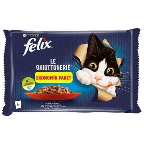 FELIX SIĞIR ETLİ TAVUKLU EKONOMİK PAKET 4 LÜ AMBALAJ