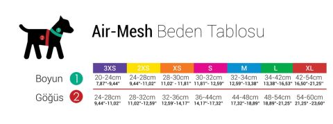 Göğüs Tasması Air Mesh Köpekler için SMALL