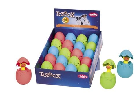 Lateks ''Yumurta-Presle beni!'' Köpek Oyuncağı Tekli 9.5-12.5 Cm