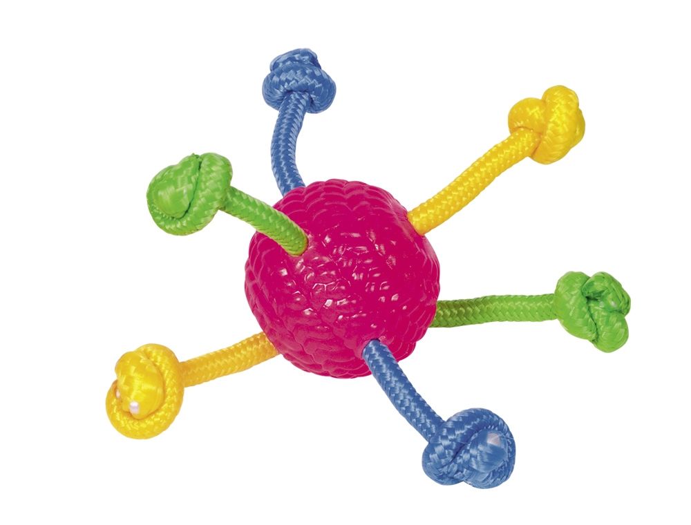 Halatlı TPR Top Oyuncağı 8Cm Çapında