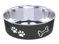 Çelik Mama Kabı Kaymaz Desenli 20 Cm Çap 1800 Ml