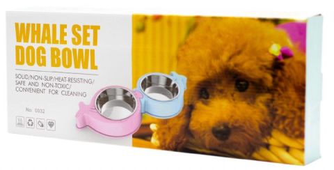 ALLY PAWS WHALE SET DOG BOWL 2Lİ MAMA KABI BALIK ŞEKİLLİ