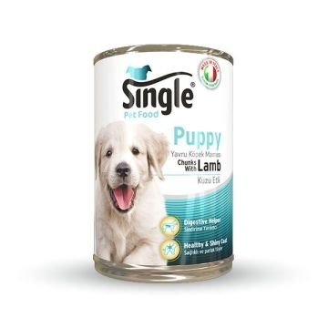 SINGLE KÖPEK YAVRU KUZU ETLİ KONSERVE 415 Gr