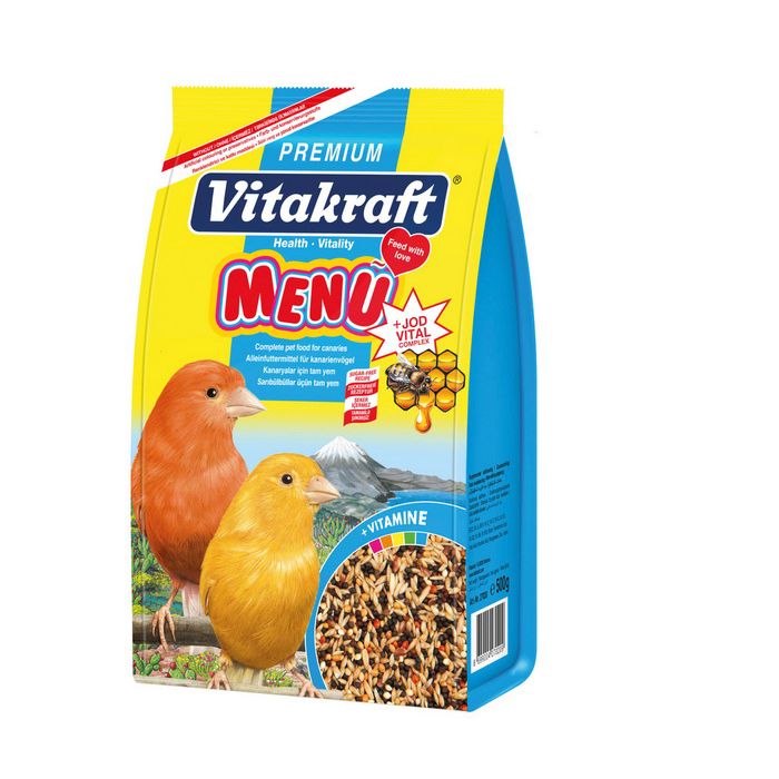 Vitakraft Menü + Jod Vital Complex – Premium Kanarya Yemi 500 gr