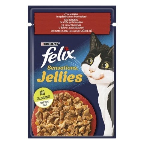 FELİX  KEDİ DOMATES SOSLU JÖLE İÇİNDE SIĞIR ETLİ 85 GR