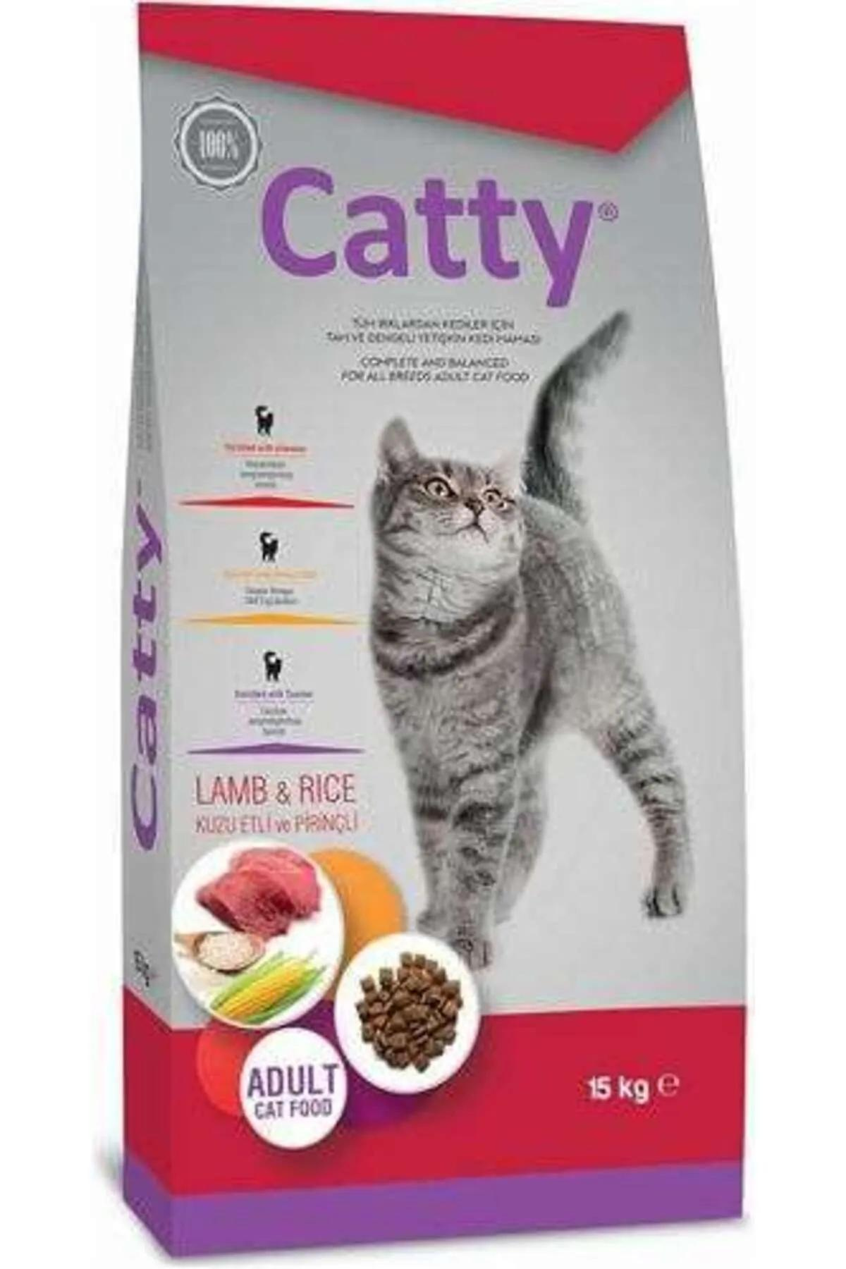 Catty Kuzu Etli Yetişkin Kedi Maması 15 Kg (Tüy Toplama Hediyeli)
