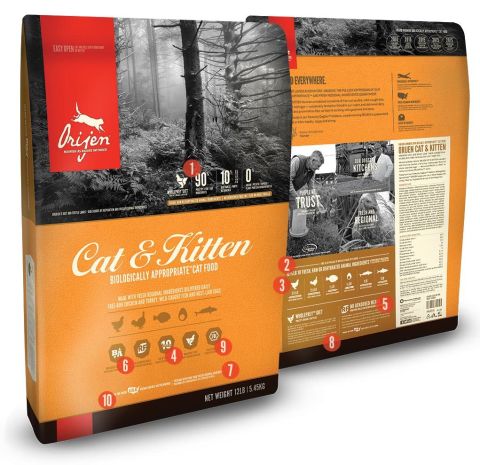 Orijen Cat Kitten Tahılsız Yavru ve Yetişkin Kedi Maması 1,8 Kg