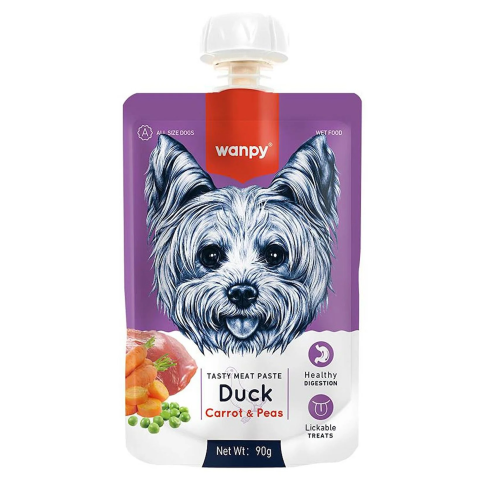 WANPY KÖPEK TAZE ÖRDEKLİ&HAVUÇLU ET EZMESİ 90GR