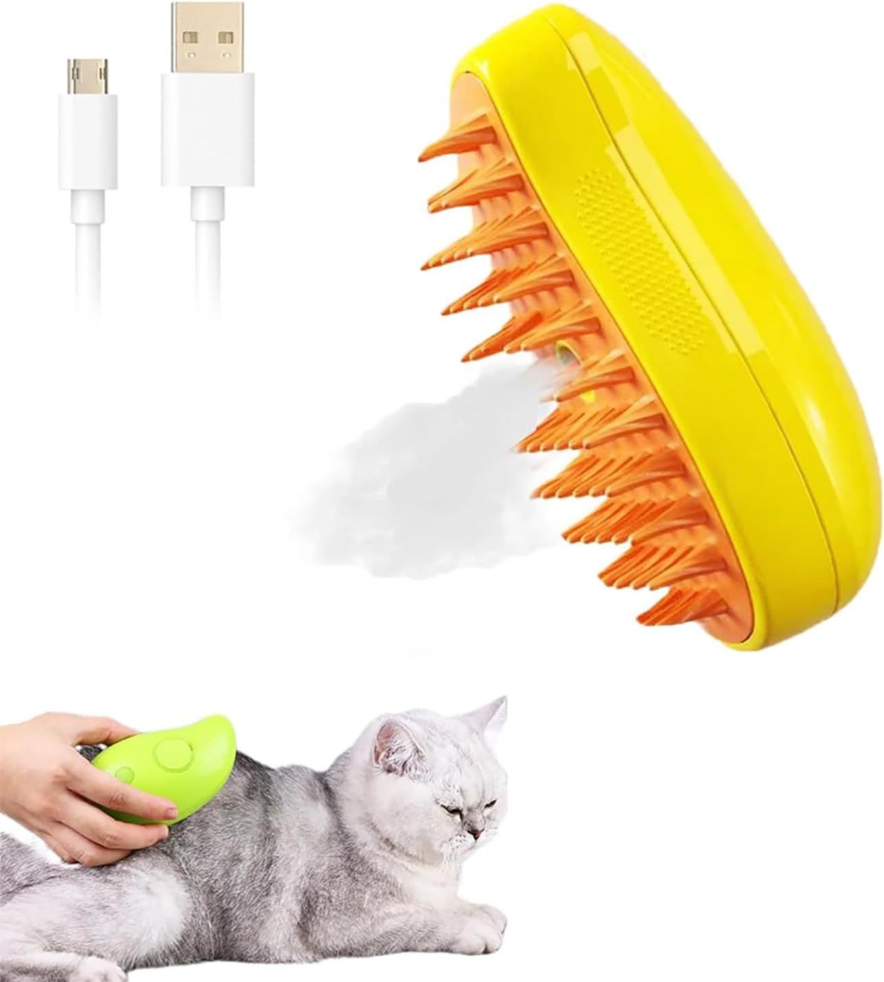 Kedi Buharlı Fırça 3'ü 1 Arada Buharlı