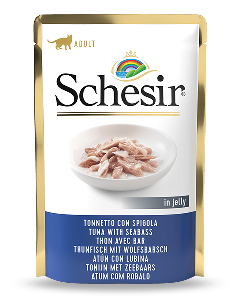 Schesir Jelly Ton Balıklı ve Levrekli Pouch Kedi Konservesi 85 Gr