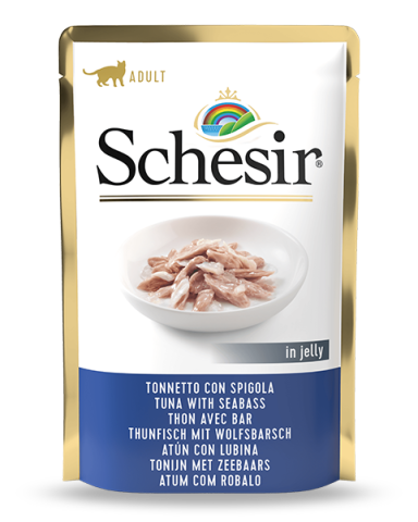 Schesir Jelly Ton Balıklı ve Levrekli Pouch Kedi Konservesi 85 Gr