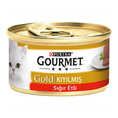 Gourmet Gold Sığır Etli Kıyılmış Kedi Konserve Maması 85gr