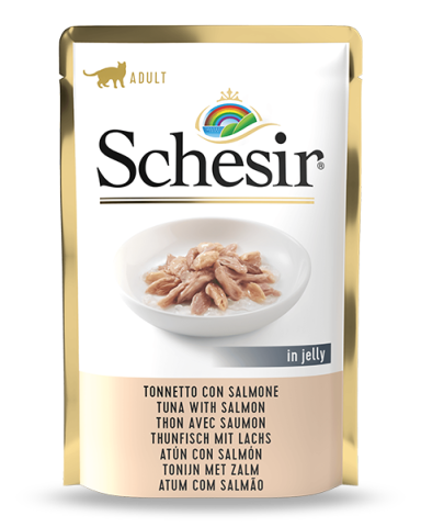 Schesir Jelly Ton Balıklı Somonlu Pouch Kedi Konservesi 85 Gr