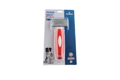 Zampa Kedi ve Köpek Bakım Fırçası Small 16x6cm, Kırmızı