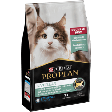 PRO PLAN® LIVECLEAR® Sterilised Senior 7 Yaş Üstü Yetişkin Kediler için, Zengin Hindi Etli 1.4 Kg