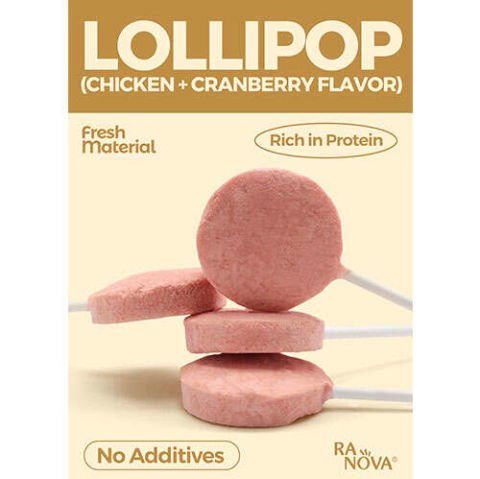 Ranova Kızılcık Aromalı Dondurularak Kurutulmuş Kedi Ödülü Lolipop 1.4 Gr