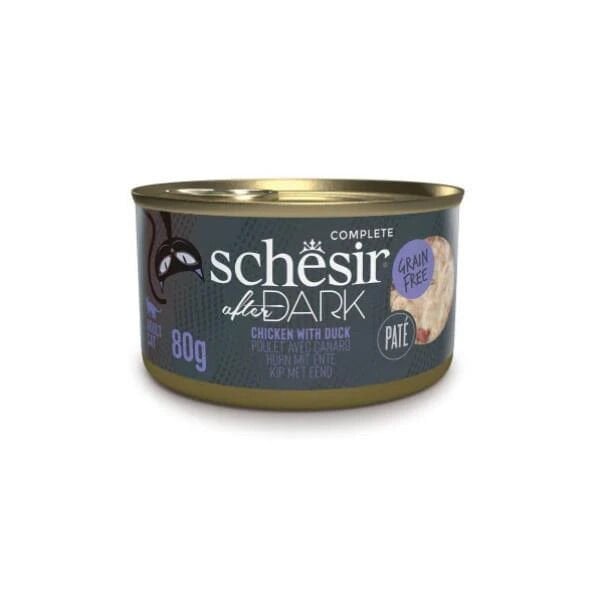Schesir After Dark Pate Tavuklu ve Ördekli Yetişkin Kedi Konservesi 80 gr
