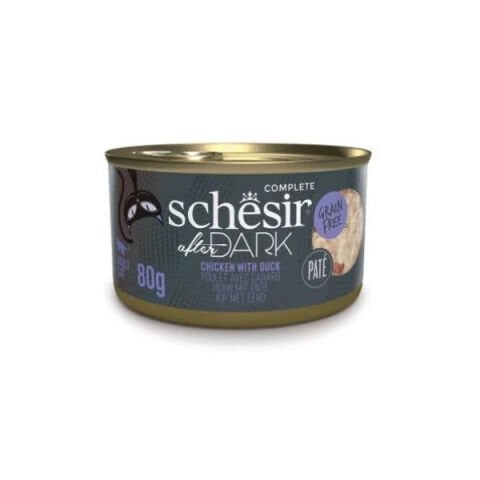Schesir After Dark Pate Tavuklu ve Ördekli Yetişkin Kedi Konservesi 80 gr