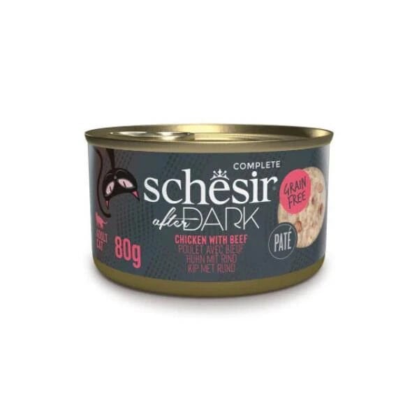 Schesir After Dark Pate Tavuklu ve Sığır Etli Yetişkin Kedi Konservesi 80 gr