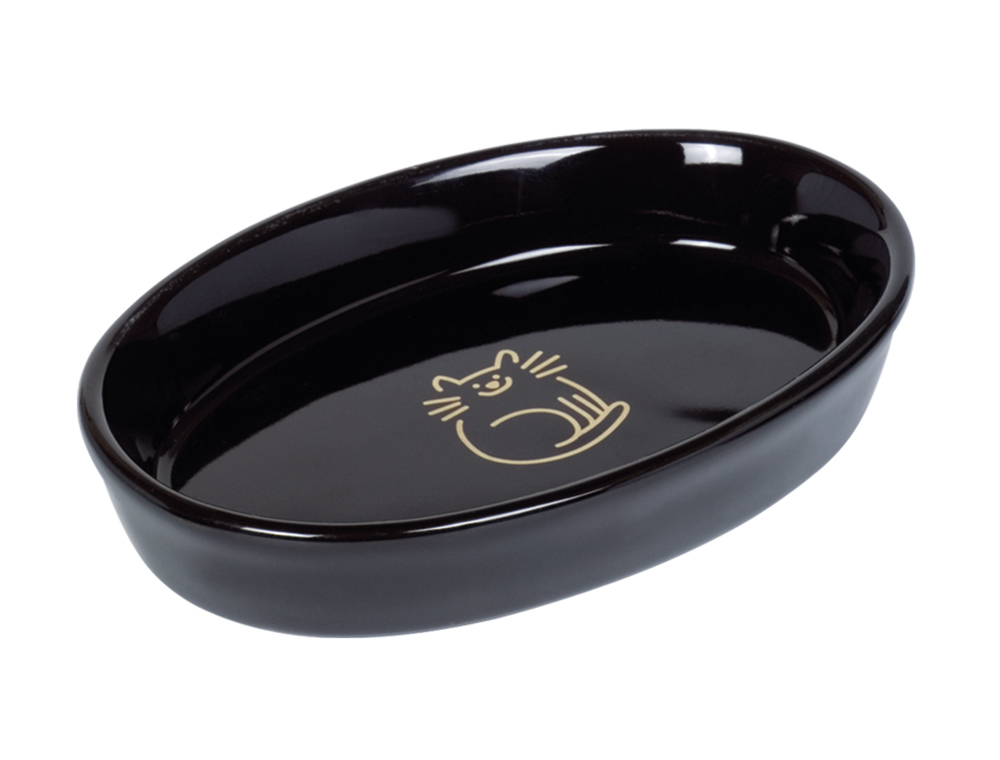 Seramik Mama Kabı Siyah 17x11x2.5 cm 0.12l   Nobby