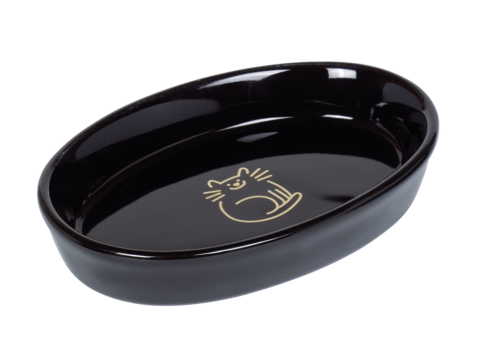 Seramik Mama Kabı Siyah 17x11x2.5 cm 0.12l   Nobby
