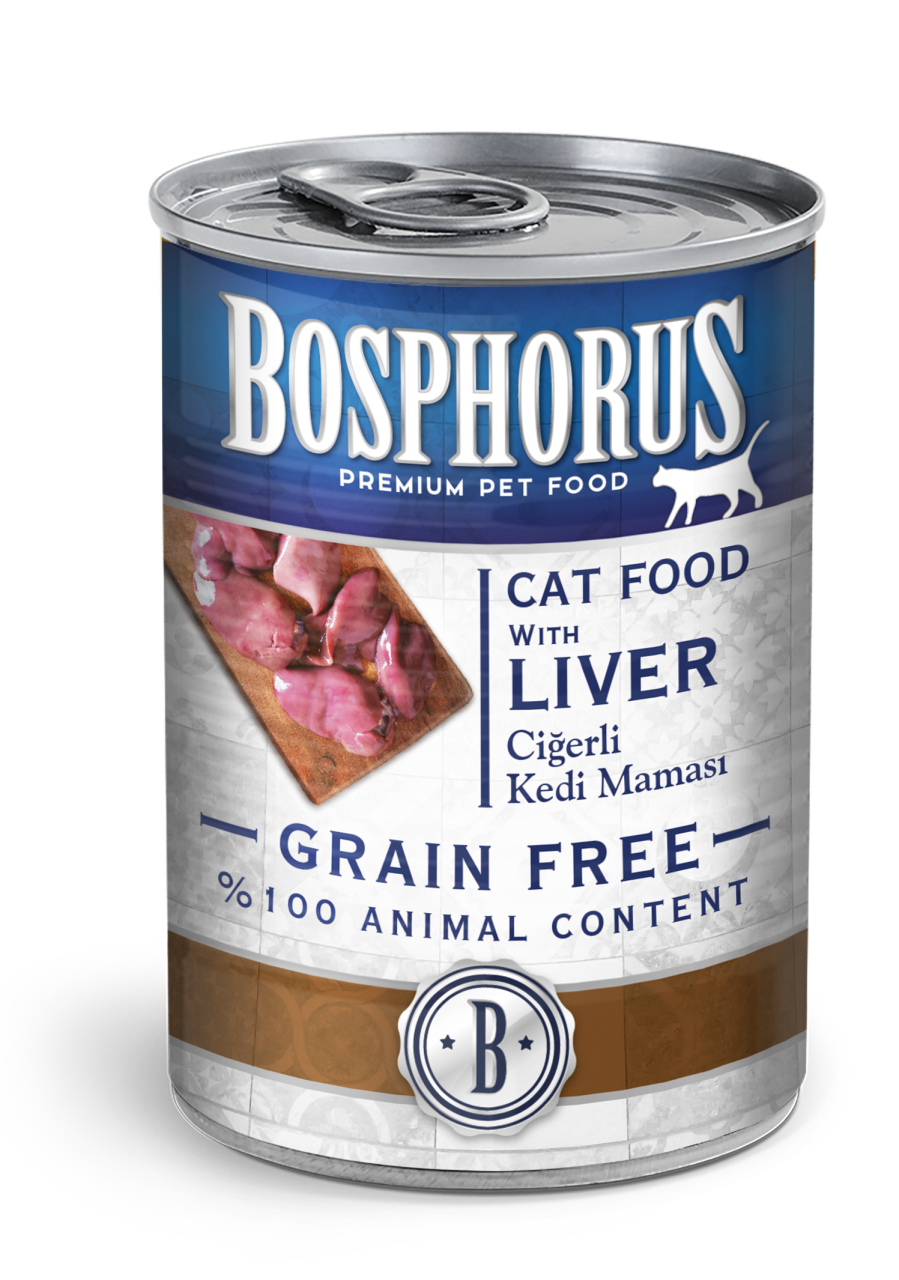 BOSPHORUS CAT CİĞERLİ ETLİ KEDİ KONSERVESİ 415G