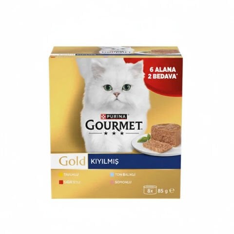 Gourmet Gold Kıyılmış Karışık Etli Kedi Konservesi 85 gr ( 6 Alana 2 Bedava )