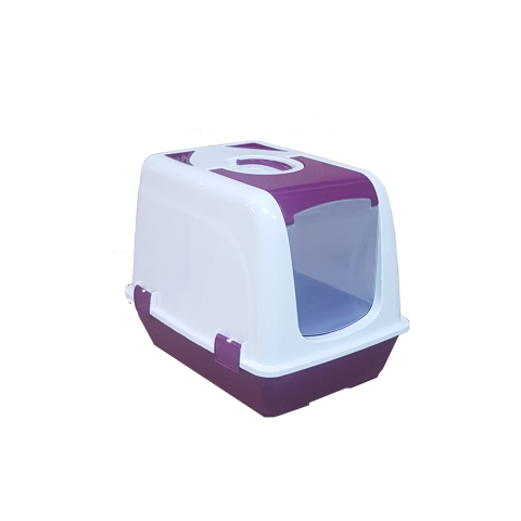 KAPALI KEDİ TUVALETİ SMALL BORDO