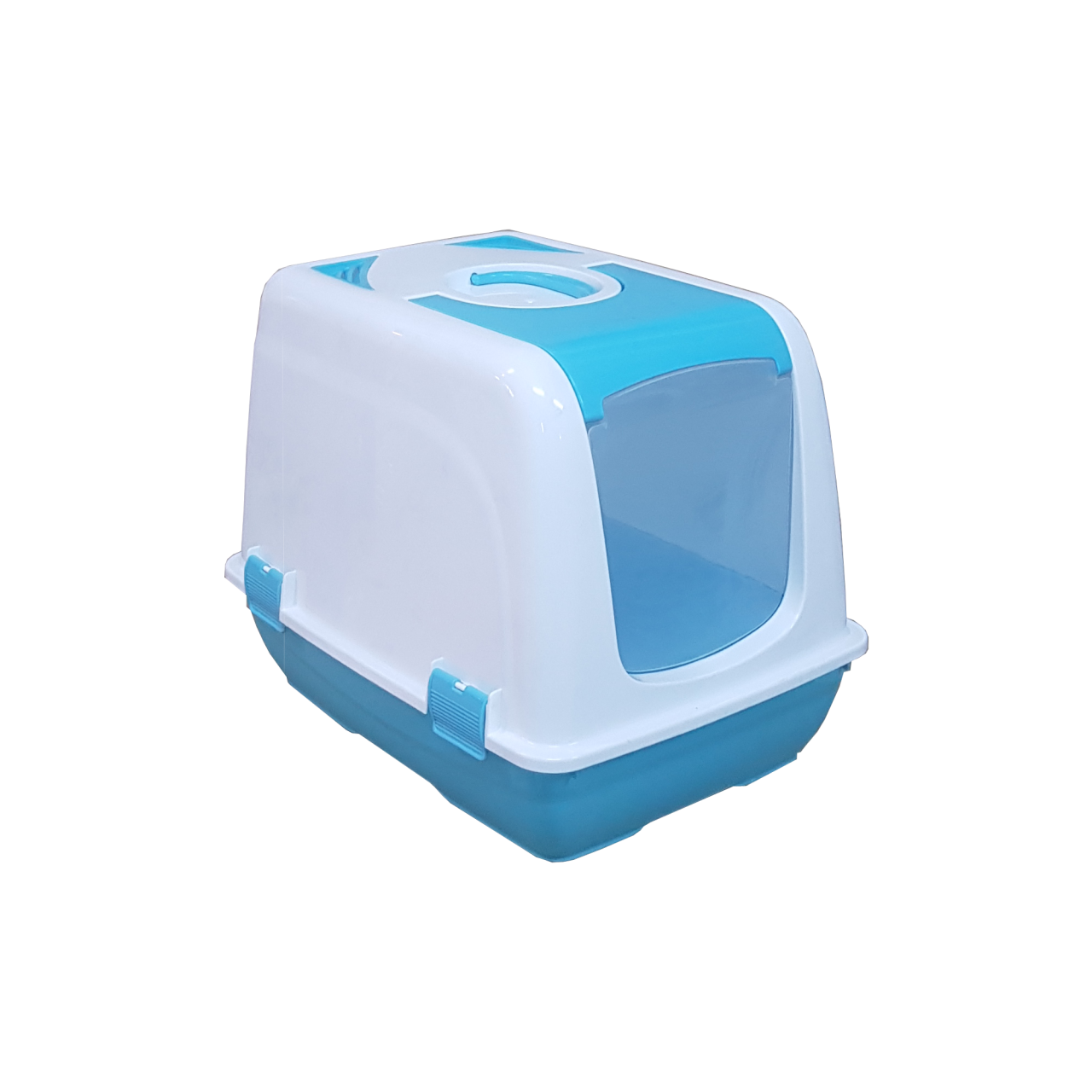 KAPALI KEDİ TUVALETİ SMALL MAVİ