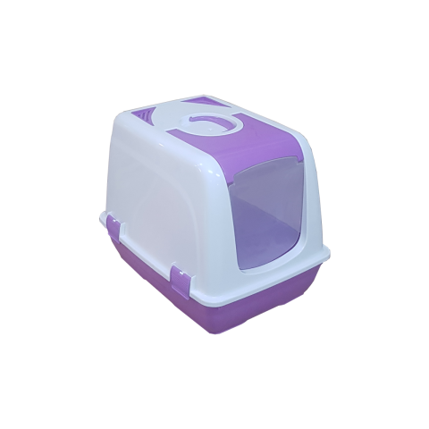 KAPALI KEDİ TUVALETİ SMALL MOR
