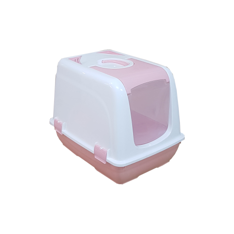 KAPALI KEDİ TUVALETİ SMALL PEMBE