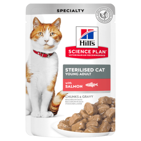 HiLL'S SCIENCE PLAN Sterilised Cat Young Adult Cat Food with Salmon 85 Gr