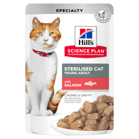 HiLL'S SCIENCE PLAN Sterilised Cat Young Adult Cat Food with Salmon 85 Gr